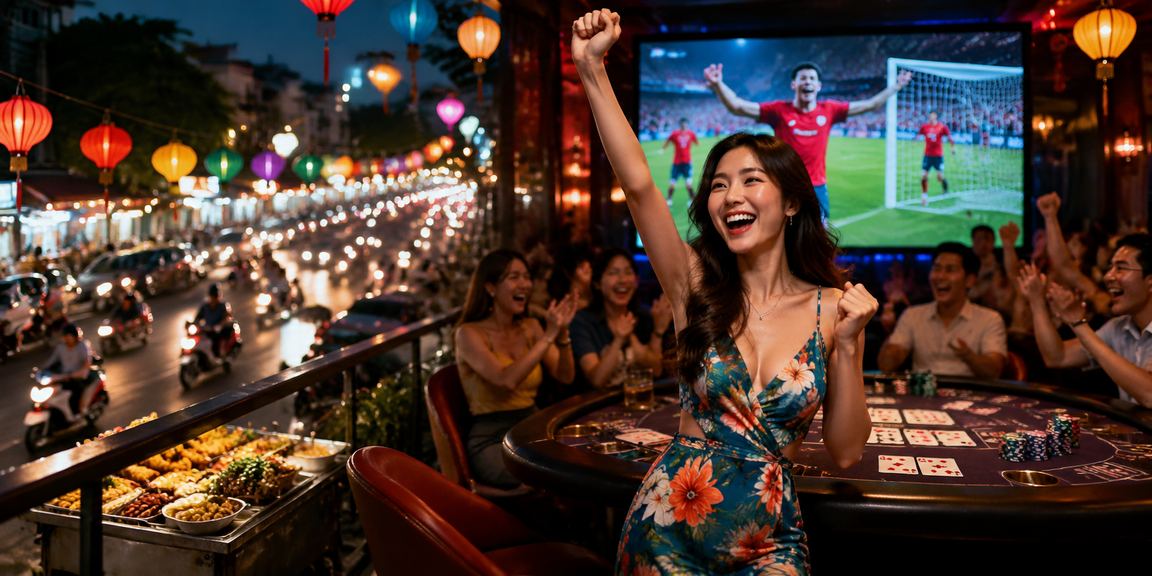 Người chơi thẻ bài tại chợ đêm Thành phố Hồ Chí Minh trong không khí sôi động