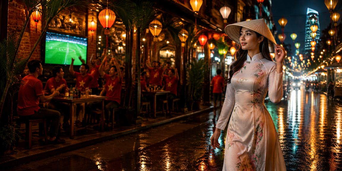 Người phụ nữ mặc áo dài chơi slot game tại TP. Hồ Chí Minh